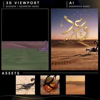 3D أم ذكاء اصطناعي أم الاثنان؟ كيف نختار طريقة صناعة الإعلان - استخدام مرجع 3D لتوجيه فيديو الذكاء الاصطناعي 1