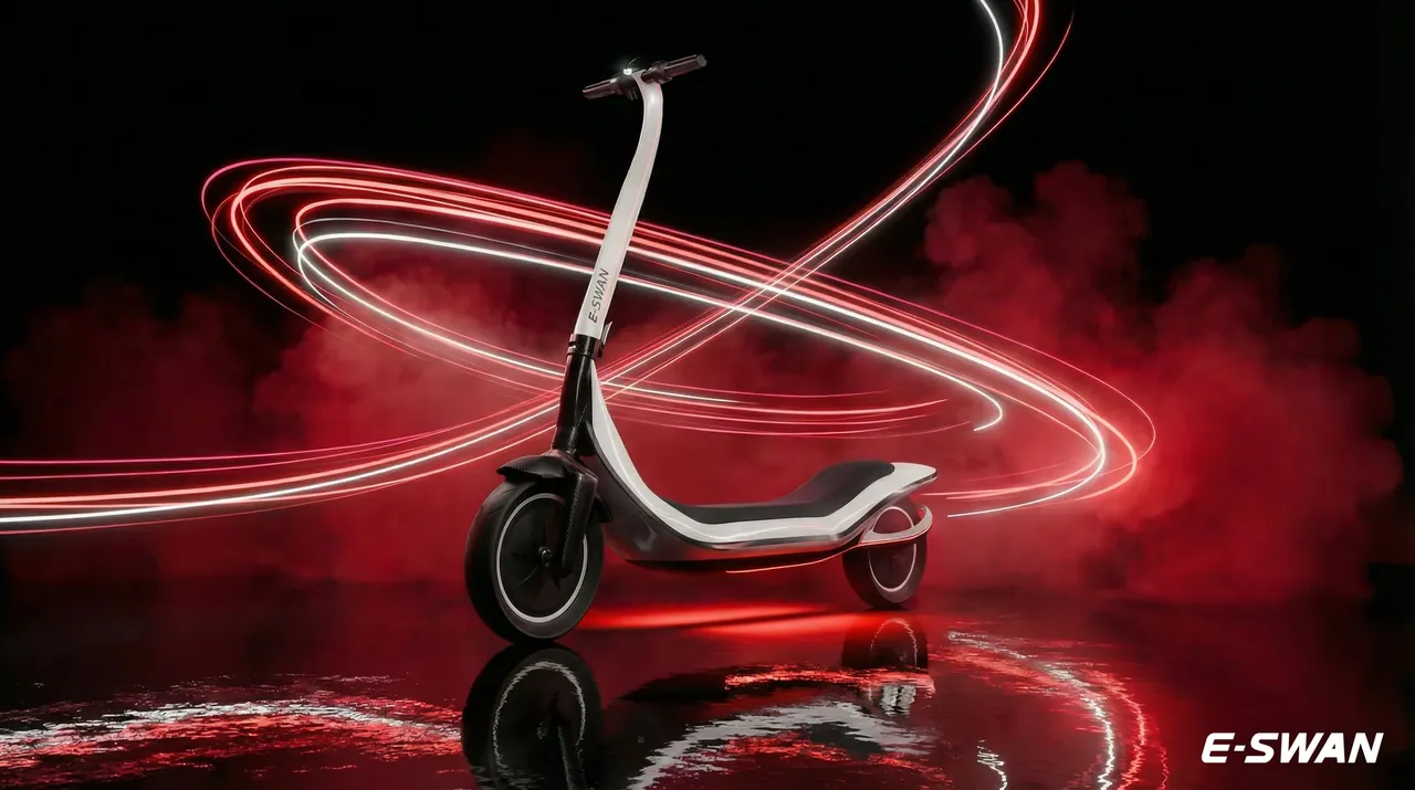 E-Swan - Premium electric scooter concept (3D work by MS3DSTUDIO) 3