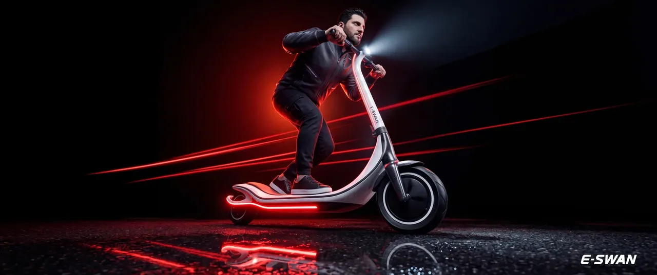 E-Swan - Premium electric scooter concept (3D work by MS3DSTUDIO) 5