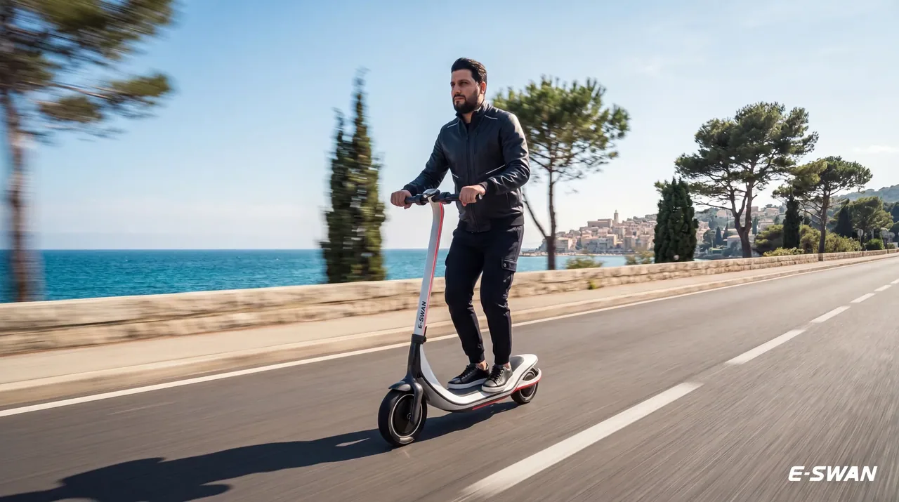 E-Swan - Premium electric scooter concept (3D work by MS3DSTUDIO) 11