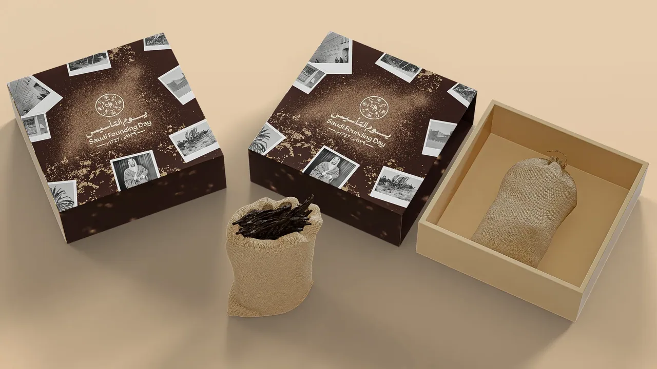 Saudi National Day Gifts - Gifts and boxes for the national day (3D work by MS3DSTUDIO) 3