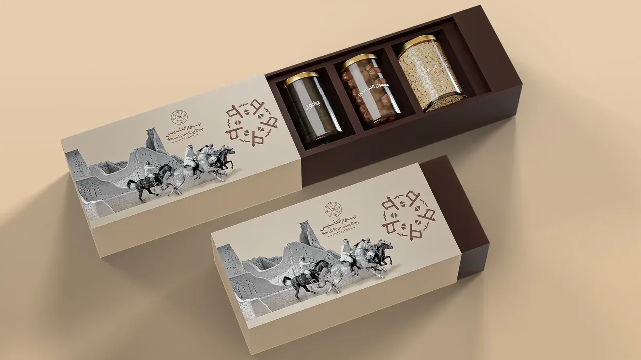 Saudi National Day Gifts - Gifts and boxes for the national day (3D work by MS3DSTUDIO) 4