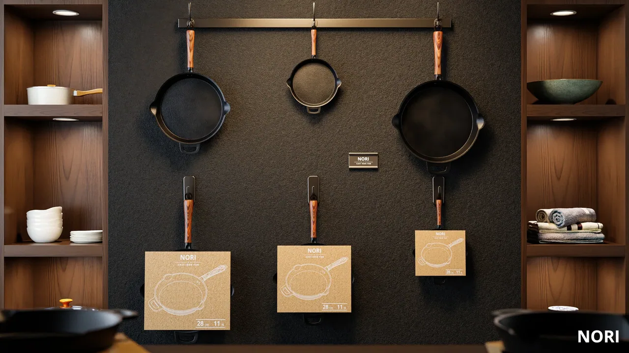 Nori - Cast iron pan — 28 cm (3D work by MS3DSTUDIO) 6